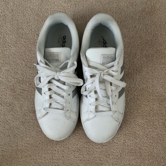 ADIDAS cloudfoam white silver sneakers - Picture 2 of 5
